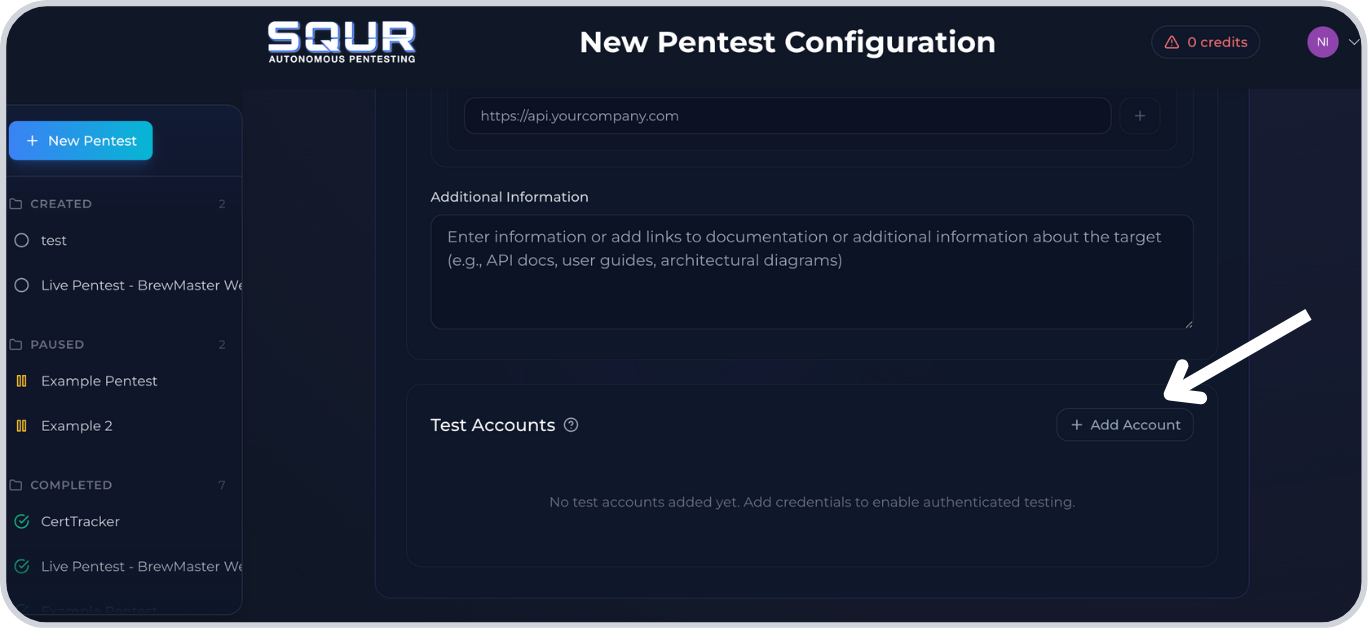 Step 8: Click Add Account