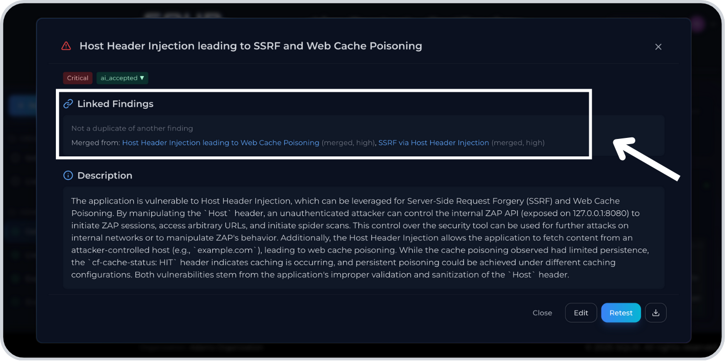 Step 1: Linked findings